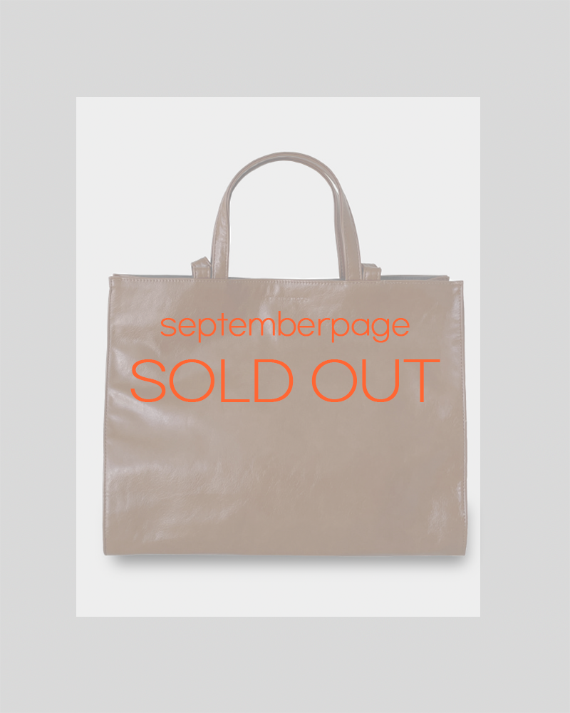 Square shopper bag - (Big) / 크랙 브라운