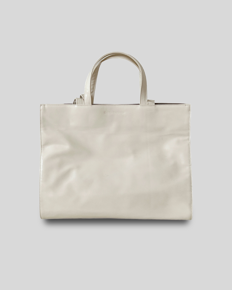 Square shopper bag - (Big) / 소프트 아이보리